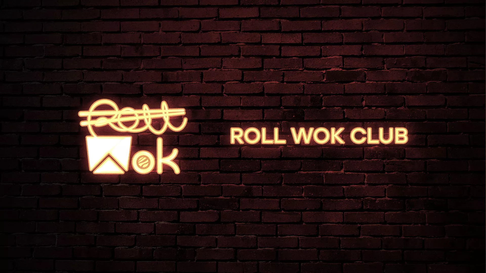 Разработка логотипа суши-бара «Roll Wok Club» в Кремёнках